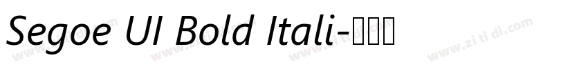 Segoe UI Bold Itali字体转换